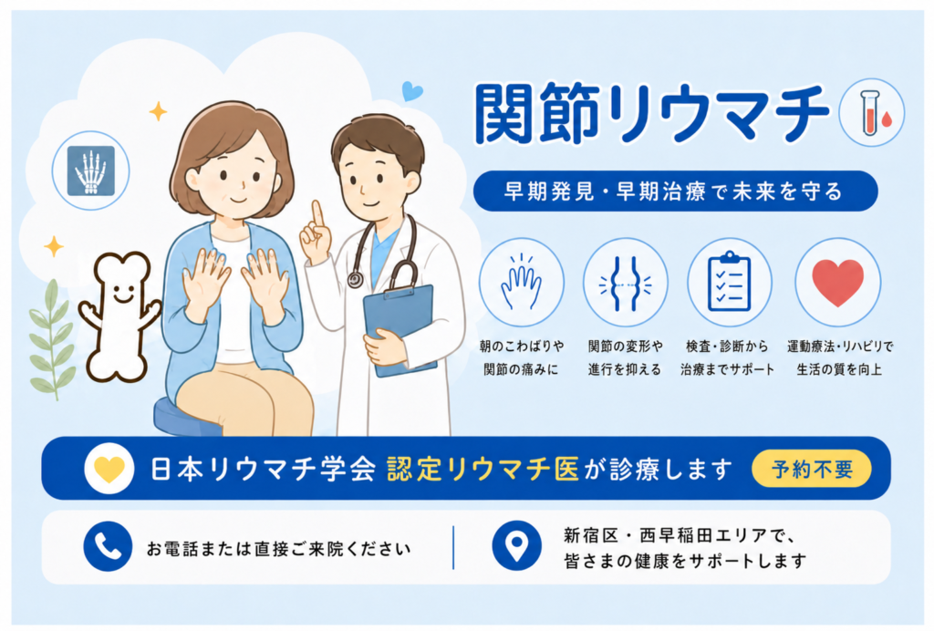新宿区西早稲田の関節リウマチ治療|にしむら整形外科クリニック