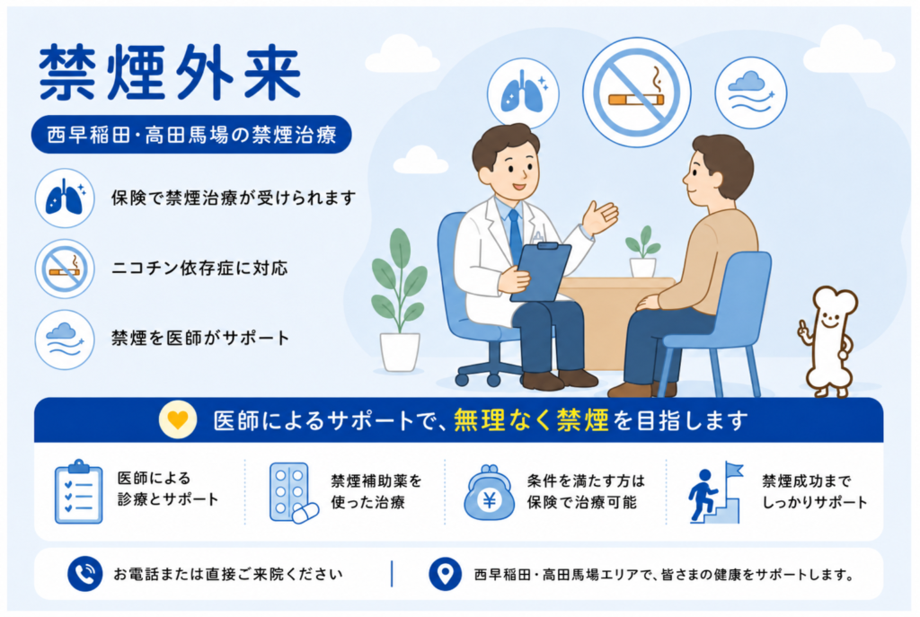 にしむら整形外科クリニックの禁煙外来(医師のサポートによる健康的な禁煙治療)のイメージイラスト画像